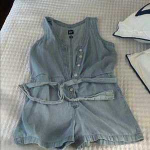 GAP Women’s Light Blue Denim Romper One-Piece